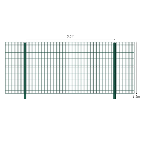 Picture of 1.2m High V Mesh 45 Security Fencing  Kit | Durable & Attractive Boundaries | Dig In (Inground) | Base Plated