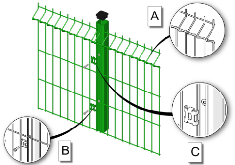 Picture of 1.2m High V Mesh 45 Security Fencing  Kit | Durable & Attractive Boundaries | Dig In (Inground) | Base Plated