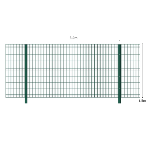 Picture of 1.5m High V Mesh 45 Security Fencing  Kit | Durable & Attractive Boundaries | Dig In (Inground) | Base Plated