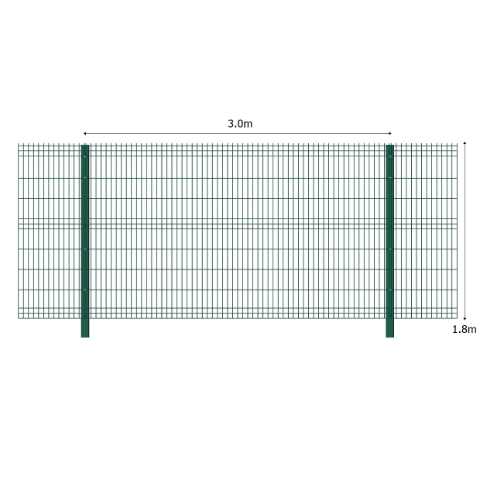 Picture of 1.8m High V Mesh 45 Security Fencing  Kit | Durable & Attractive Boundaries | Dig In (Inground) | Base Plated