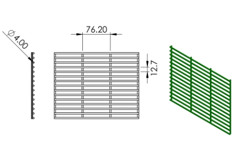 Picture of 1.2m High 358 Prison Mesh High Fencing  Kit (2.5m) | Anti Climb | Durable & Attractive Boundaries | Dig In (Inground) | Base Plated