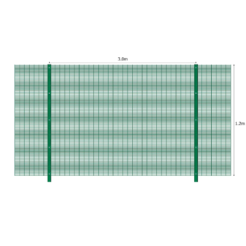 Picture of 1.2m High 358 Prison Mesh High Fencing  Kit (2.5m) | Anti Climb | Durable & Attractive Boundaries | Dig In (Inground) | Base Plated