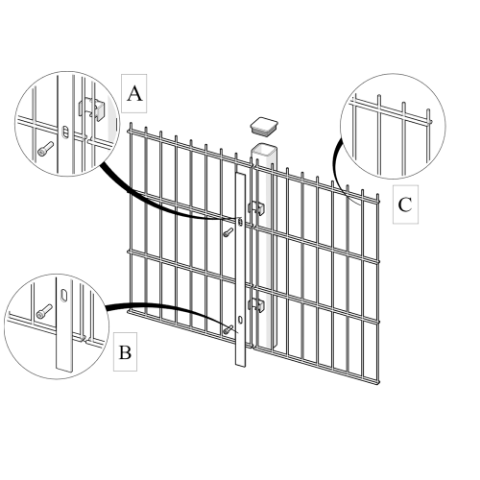 Picture of 1.2m High 656 Twin Wire Mesh Fencing Kit (2.5m) | Anti-Climb, High Security, Durable & Attractive | Dig-In & Base Plated Options