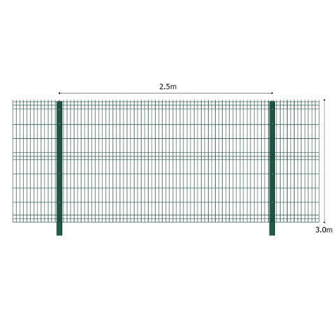 Picture of 2.5m x 3.0m High V Mesh 55 Security Fencing  Kit | Durable & Attractive Boundaries | Dig In (Inground) | Base Plated