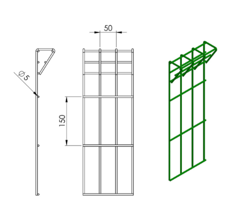 Picture of 1.8m High Fold Top Mesh System Kit | Anti-Climb, Durable, Attractive Boundaries | Dig-In & Base Plated Options